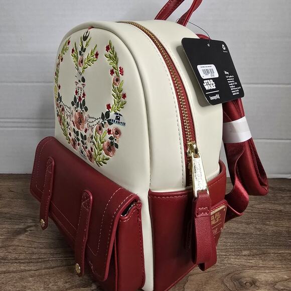 Loungefly Star Wars Floral Rebel Symbol 2-Tone Mini Backpack NWT